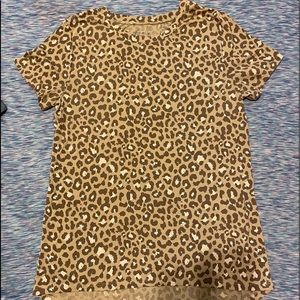 Leopard print shirt.